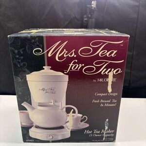 Mrs Tea For Two Mr Coffee Tea Maker HTM11 NOS Ceramic 1996 Vtg Hot Tea Fast